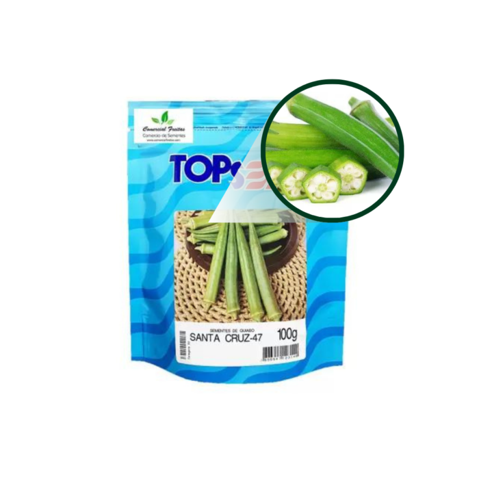 SEMENTE QUIABO STA CRUZ-47 100 GR TOPSEED