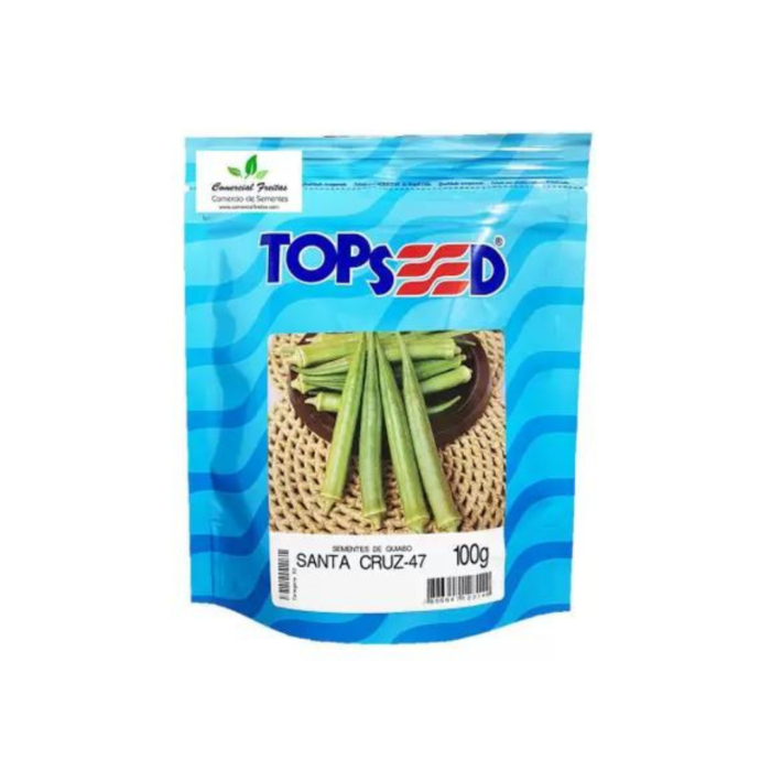SEMENTE QUIABO STA CRUZ-47 100 GR TOPSEED - Imagem 4