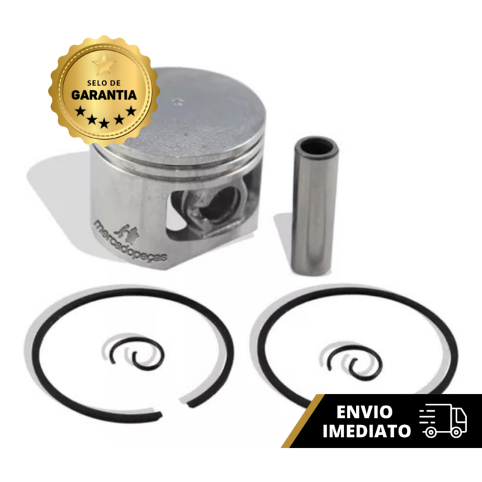 Pistão 40mm com anel para roçadeira Stihl 280 e 290, marca Mega Plus Código 124
