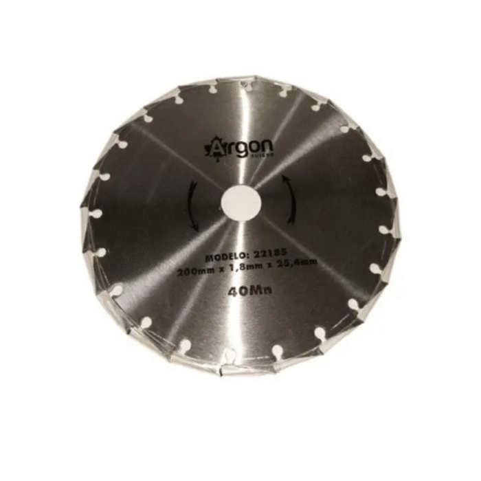 Faca Circular 22 Dentes 200x20x1,8mm Para Roçadeira Marca Argon