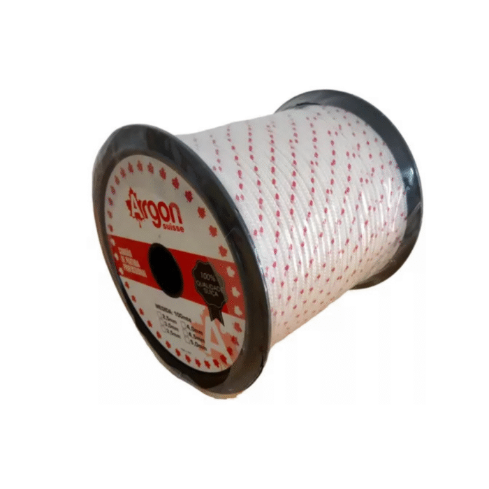 Cordão De Partida 4,0mm Bobina 100 Metros Marca Argon Alta Resistência E Flexibilidade Ideal Para Motosserras E Roçadeir - Imagem 2