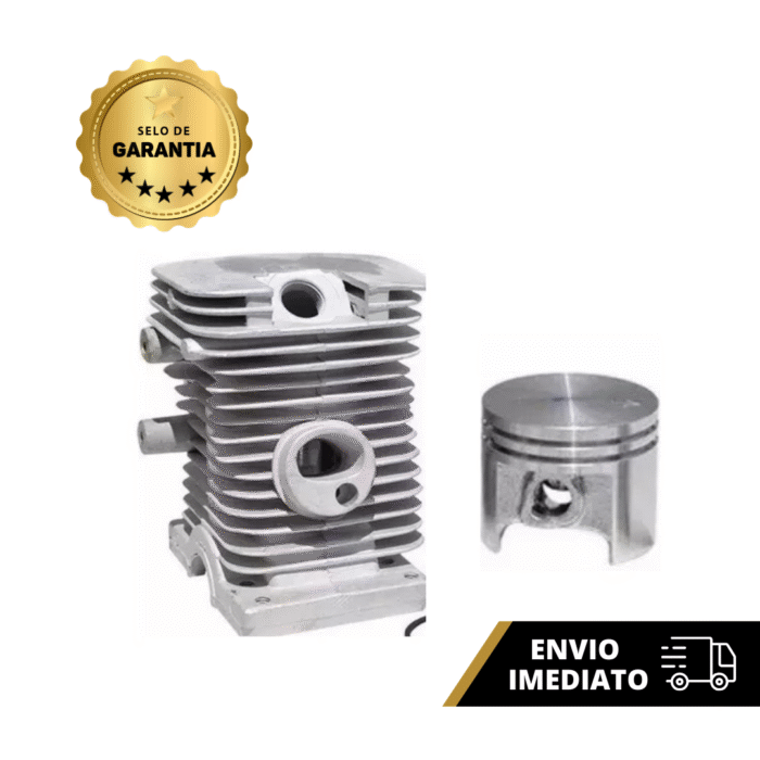 Cilindro Com Pistão 37mm Para Motosserra Stihl 170 Kit Completo Com Anéis E Pino Marca Argon Código 271