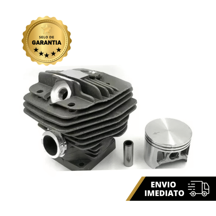 Cilindro Com Pistão 54mm Para Motosserra Stihl 066 660 Kit Completo Com Anéis E Juntas Marca Rossel Código 266