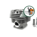 Cilindro Com Pistão 52mm Para Motosserra Stihl 381 Kit Completo Com Anéis E Pino Marca Rossel Código 268