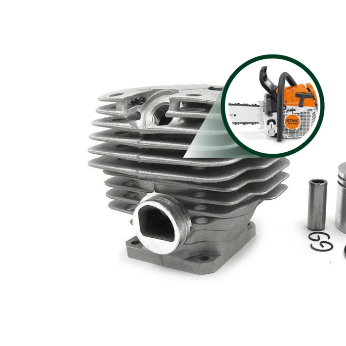 Cilindro Com Pistão 52mm Para Motosserra Stihl 381 Kit Completo Com Anéis E Pino Marca Rossel Código 268