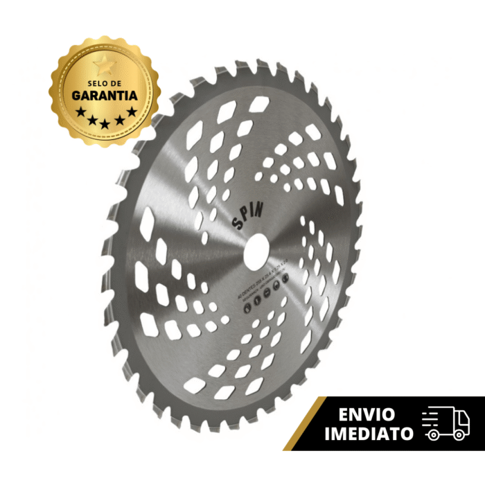 Faca Circular Videa 40 Dentes 255mm Furo 1 Polegada 1,4mm Para Roçadeira Marca Savana
